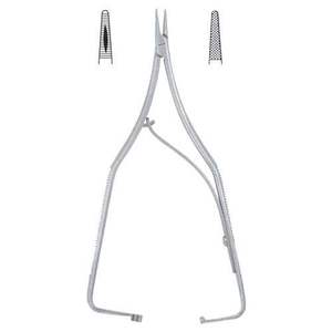 Portaagujas Quirúrgico Oftálmico de Acero Inoxidable Microarrugado Antideslizante con Punta Fina Manual MO By Grip Surgical - Product Image 4