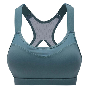 Soutien-gorge de sport léger, respirant, résistant et réversible pour femme avec logo frontal - Fort maintien, 100 % coton, personnalisable, unisexe - Product Image 1