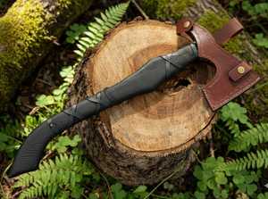 Hacha de acero forjado con mango de madera para trabajar la madera, herramienta de carpintería. - Product Image 5