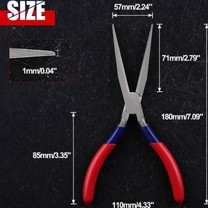7 Inch <b>Long</b> Flat <b>Nose</b> Pliers Stainless Steel Smooth Jaw Jewelry Making <b>Long</b> <b>Nose</b> Wire Bending Forming Tool - Product Image 6