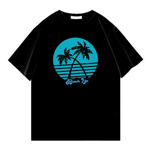 Camiseta de algodón 100% de 300GSM de alto gramaje para hombre, estilo oversize, hip hop, streetwear, corte holgado, cuello redondo, antipilling, estampado de dibujos animados, personalizada con DTG - Product Image 2