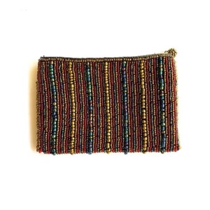 Pochette de sport artisanale pour équipe de stade, personnalisée pour le jour du match, en perles de rocaille, porte-monnaie à fermeture éclair double face - Product Image 5
