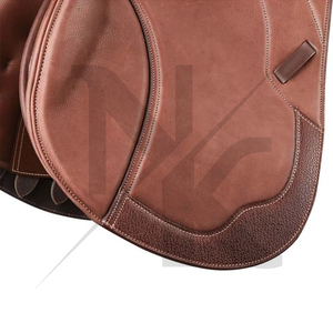 Premium Genuine Leather English Dressage Saddle Memory Foam Panels Wood <b>Tree</b> Nafko Industry NK-723 Brown Customizable Color/Size - Product Image 3