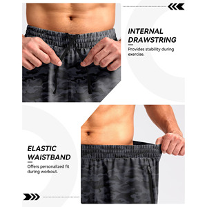 Pantalones cortos deportivos para hombre con diseños personalizados, efecto desgastado, serigrafía y pedrería, estilo streetwear. - Product Image 5