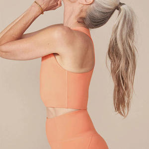 Women's <b>Coral</b> Racerback Sports Bra High Neck Seamless Yoga Fitness <b>Top</b> Medium Support Breathable Workout Wear - Product Image 4