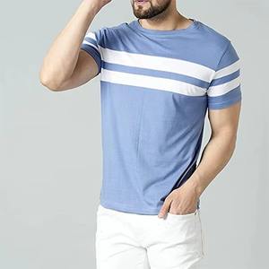 Camisetas para Hombre de Alta Calidad, Ligeras, Estilo Casual, Transpirables, de Algodón, Color Sólido, Diseño a Rayas Blancas - Product Image 4
