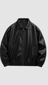 Vestes d'hiver en cuir avec logo frontal, faible MOQ, prix de gros, vestes en cuir pour la vente en ligne - Product Image 2