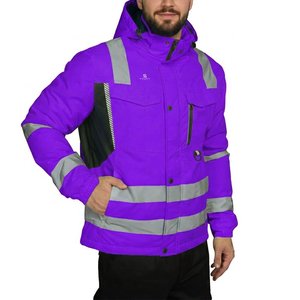 Chaqueta de Seguridad Impermeable con Logotipo Personalizado, Ropa de Trabajo Reflectante de Alta Visibilidad, Chaqueta de Invierno Cálida para Construcción y Seguridad 2026 - Product Image 4