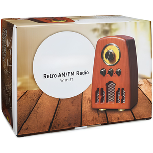 Radio AM/FM de style rétro avec Bluetooth, extérieur en placage de bois de frêne véritable fait main, batterie rechargeable, modèle VR45 - Product Image 6