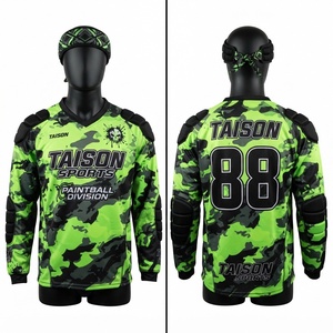 Maillot de paintball pour hommes, premium, 100% polyester, maille 160 GSM, vert noir uni, impression numérique personnalisée, logo, nom, numéro, équipe - Product Image 1