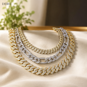 925 Silver Moissanite Cuban <b>Chain</b> <b>Iced</b> <b>Out</b> Hip Hop Statement Necklace Unisex Everyday Wear Link <b>Chain</b> Jewelry - Product Image 1