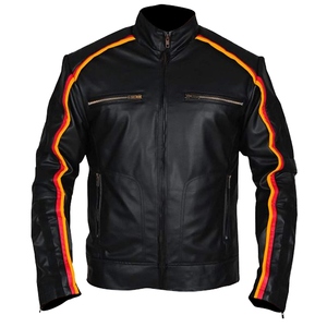 Chaqueta de Cuero Clásica de Cordero, a la Moda, Impermeable, Último Estilo, Chaquetas de Cuero para Hombre, Diseño de Manga Regular, Cuello Alto - Product Image 1