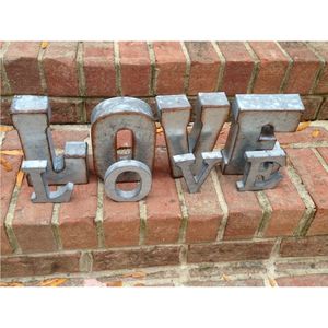 Letras del Alfabeto de Acero Galvanizado Estilo Rústico Industrial, Decoración de Pared Metálica 3D, Letrero con el Signo Ampersand Oxidado para Decoración del Hogar, Eventos y Bodas - Product Image 4