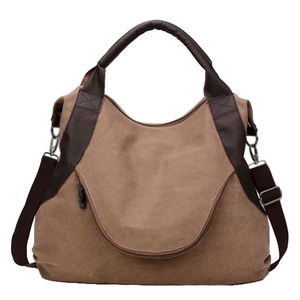 Sac à main en toile élégant pour femmes, grand sac fourre-tout à bandoulière pour le shopping, les voyages, le travail et l'usage quotidien - Product Image 6