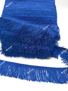 Ribete de Flecos de Cadena de Poliéster Azul Rey, Adorno Decorativo de Encaje para Prendas y Manualidades - Product Image 4