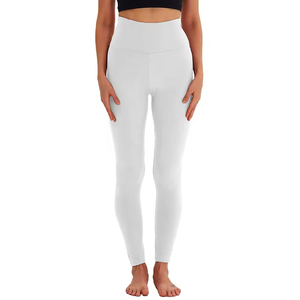 High Waist Seamless Thick Warm <b>White</b> <b>Leggings</b> Full Length Knitted Stretch Breathable Soft Comfortable <b>Women's</b> Basic Wear Autumn - Product Image 1