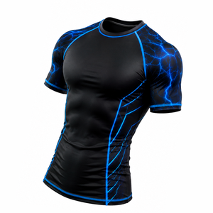 T-shirt de compression athlétique pour homme, sous-vêtement de performance, anti-transpiration, séchage rapide, pour la gym, le fitness, la course à pied et les activités sportives - Product Image 4