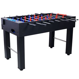 Mesa de Futbolín Hurricane de 54 Pulgadas con Acabado Cerezo Claro, Puntuación Analógica y Accesorios Negros Gratuitos para Salas de Juego Familiares Interiores - Product Image 3