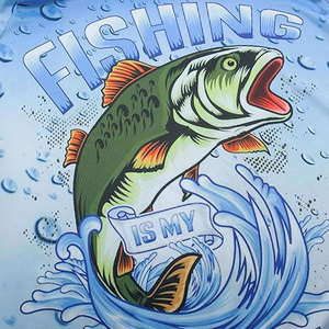 เสื้อยืดตกปลาผู้ชายพิมพ์ลายตามสั่ง โพลีเอสเตอร์ 100% สไตล์ใหม่ปี 2026 เสื้อยืดตกปลาขายดีสำหรับผู้ชาย - Product Image 4