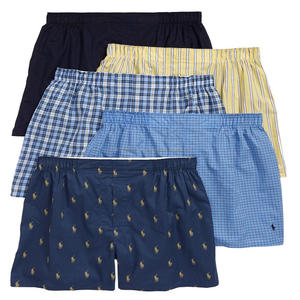 Boxers pour hommes en tissu tissé, taille mi-haute, élasthanne, polyamide, imprimé doux, sous-vêtements de luxe en matériau recyclé - Product Image 2