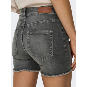 Shorts de Mezclilla de Cintura Alta para Mujer, Estilo Casual, Corte Recto, para Verano, Color Sólido, Cierre de Botones, Tela de Algodón - Product Image 6