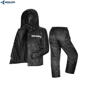 Custom Logo Hooded Casual Solid Waterproof Rainwear Set for Men and Women - Product Image 4
