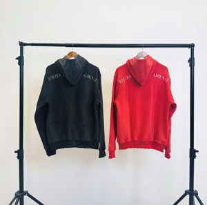 Sudadera con capucha y cremallera para hombre, oversize, de forro polar, manga regular, informal, 100% algodón, diseño con letras estampadas en la parte delantera, otoño 2026 - Product Image 2