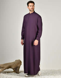 OEM Trendy Arabic Dubai <b>Men</b> Thobe <b>for</b> Boys Islamic Clothing Wholesale Hot Selling Fashion Abaya Muslim Dress Robe <b>Men</b> <b>Thobes</b> - Product Image 1