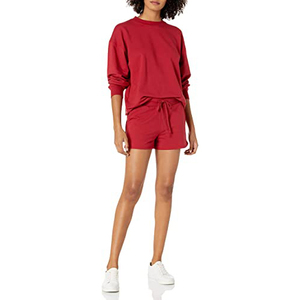 Conjunto de Camiseta y Pantalones Cortos de Verano para Mujer, Ligero, de Algodón Suave, Informal, de Dos Piezas, Ideal para Uso Diario y Viajes - Product Image 3