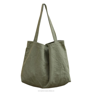 Sac fourre-tout en toile pas cher en gros pour femmes et filles, sac de voyage multifonctionnel pour la plage, sac d'expédition avec cordon de serrage, fabriqué au Vietnam - Product Image 2