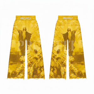 กางเกงจ็อกเกอร์ผ้าแคนวาสแฟชั่นสตรีทแวร์ลำลอง ดีไซน์พิมพ์ลายตามสั่ง ตกแต่งด้วยหมุด  ผลิตตามสั่งแบบ OEM ODM - Product Image 5