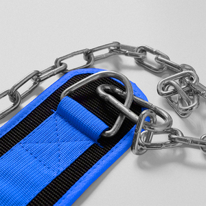 Custom Logo Nylon Dipping <b>Belt</b> Premium Weighted Pull Up Gym <b>Belt</b> with Steel <b>Chain</b> & Carabiner Wholesale - Product Image 4