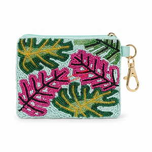 Blue Seashell Beaded Coin <b>Pouch</b> with Sequin Design Handmade Beach Theme Wallet OEM Wholesale Manufacturer Supplier - Product Image 3