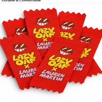 Étiquettes de marque graphiques tissées sur mesure, étiquettes à coudre pour vêtements, articles vestimentaires et sacs