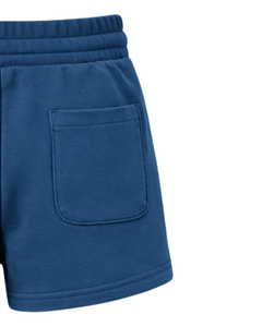 Custom Blue Women Sweat Shorts Cotton Fleece Elastic Waist <b>Drawstring</b> Gym Casual Summer Shorts OEM Manufacturer Supplier - Product Image 6