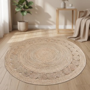 Tapis carré moderne en jonc de mer naturel et simple, lavable, motif animalier, en paille tressée, pour hôtel et usage domestique, extérieur - Product Image 4