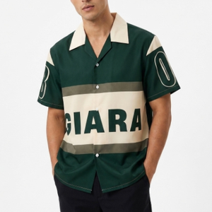 เสื้อเชิ้ตโอเวอร์ไซส์แบบสวมใส่สบายสำหรับผู้ชาย คุณภาพสูง สั่งทำพิเศษด้วยเทคนิคการพิมพ์แบบซับลิเมชั่น แขนสั้น ปกคอเสื้อพับได้ เหมาะสำหรับใส่ลำลองในฤดูร้อน - Product Image 2