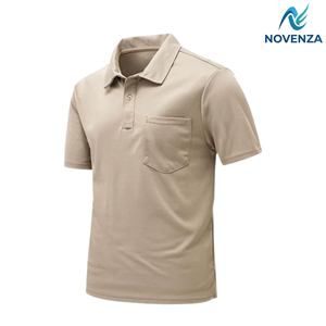 Polo de golf à manches courtes pour homme Novenza, séchage rapide, sport de plein air, athlétique, avec poche - Product Image 1
