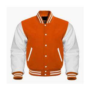 2023 Fashion Bomber Varsity Baseball <b>Jacket</b> Unisex Wool Sleeve Polyester Oversize Customized Stand Collar Geometric Pattern - Product Image 3