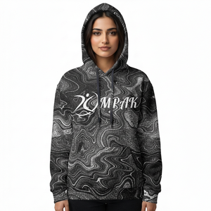เสื้อฮู้ดดี้โอเวอร์ไซส์แบบยูนิเซ็กซ์สุดเท่ห์ พร้อมลายพิมพ์แบบซับลิเมชั่นทั่วตัว สำหรับแบรนด์สตรีทแวร์ - Product Image 1