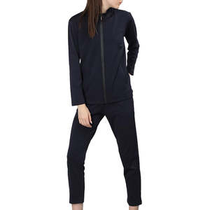 Ensemble veste et pantalon zippés pour femme, tenue décontractée deux pièces, tissu doux, coupe ajustée, tenue de rue quotidienne - Product Image 4