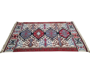 Tapis ottoman en laine de qualité supérieure, tapis kilim faits à la main, traditionnels, rembourrés, réversibles, adaptés aux animaux domestiques, antidérapants, pour usage domestique - Product Image 1