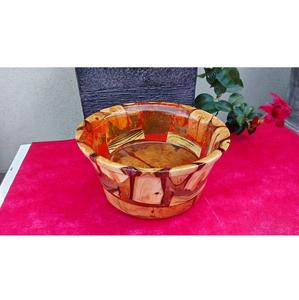 Bol en résine époxy artisanal avec base en bois massif, sans BPA, écologique, décoration d'intérieur, provenant de fournisseurs mondiaux - Product Image 1