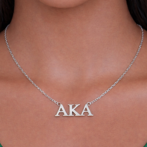 Collar AKA con Colgante de Letra Plateada, Cadena Minimalista, Joyería Elegante, Accesorio de Moda Ligero para Uso Diario - Product Image 2