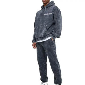 Conjunto Deportivo Casual para Hombre, Estilo Streetwear, Sudadera con Capucha y Pantalones, Lavado Ácido, Estilo Moderno - Product Image 1