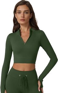 <b>Women</b> Seamless Yoga Set High Waist <b>Leggings</b> Full Length Turtleneck Top 2 Piece Stretchable Gym Wear Solid Green - Product Image 3