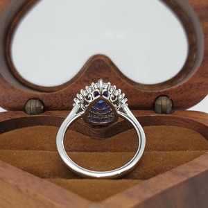 Natural Tanzanite Prong Cocktail <b>Ring</b> White 14k Gold Pear Cut Engagement Wedding Gift <b>Ring</b> Women Luxury Christian Fine Jewelry - Product Image 3