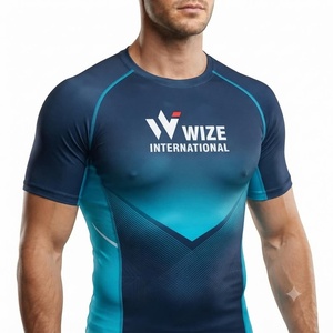 Débardeur de sport respirant et compressif pour hommes, anti-transpiration, tricoté en satin, protection UPF50+ - Product Image 3