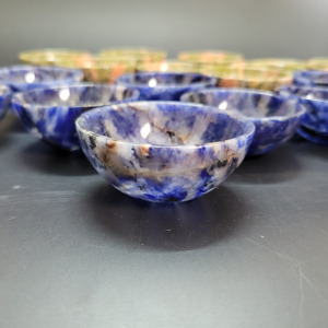 Hand Polished 50-55mm Circular Gemstone <b>Bowl</b> Natural Crystal Stone Decor <b>Bowl</b> for Home Altar Wholesale Custom Jewelry Display - Product Image 2