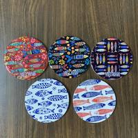 Dessous de verre en céramique avec motifs typiques de l'Asie Dessous de verre en céramique Vietnam Carreaux de mosaïque Dessous de verre en céramique avec logo personnalisé